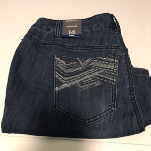 Petite bootcut jeans Avenue NWTS Sz 14